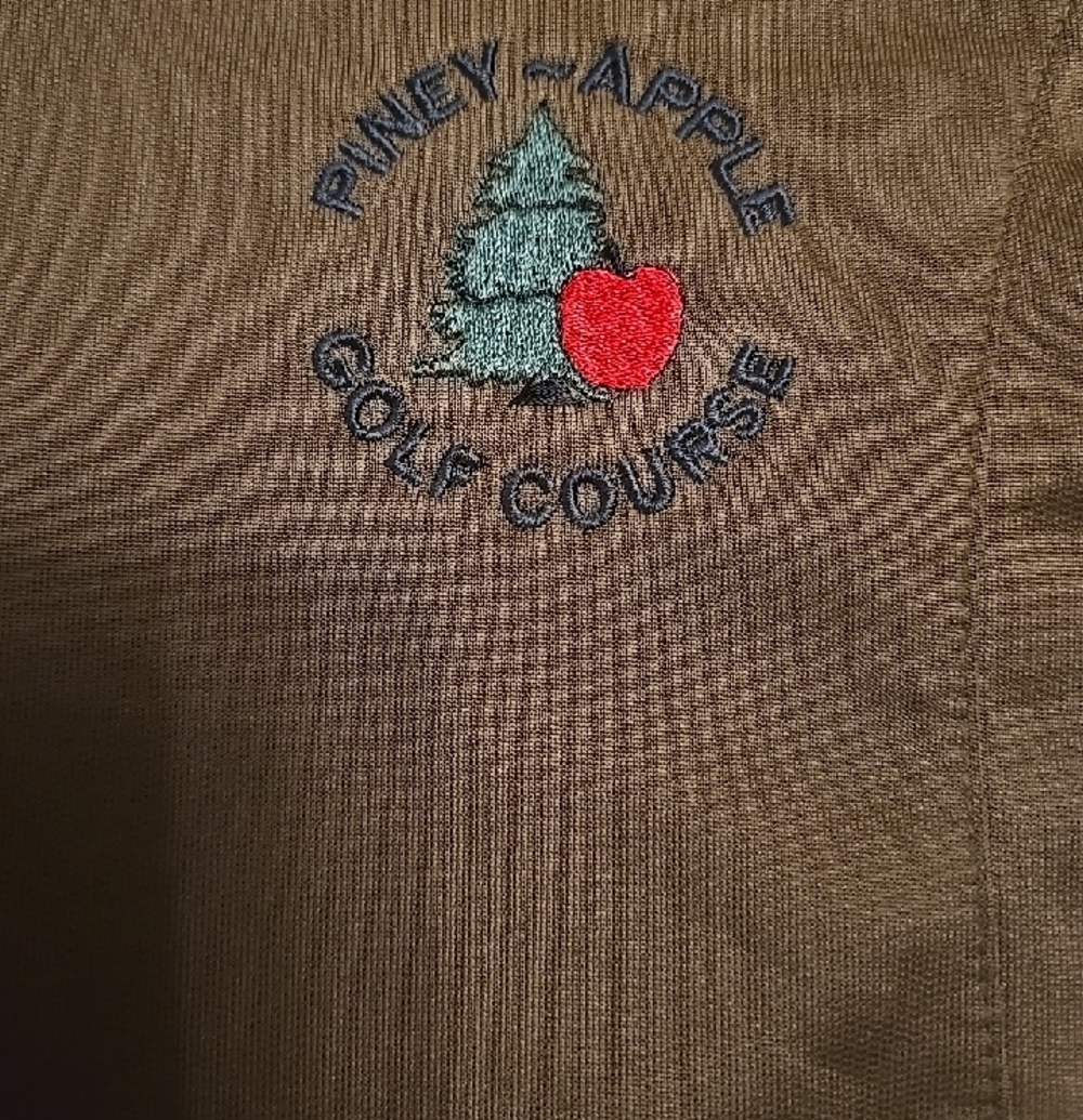 Piney-Apple Golf Quarter-Zip Pullover Jacket - Brown - Picture 2 of 3